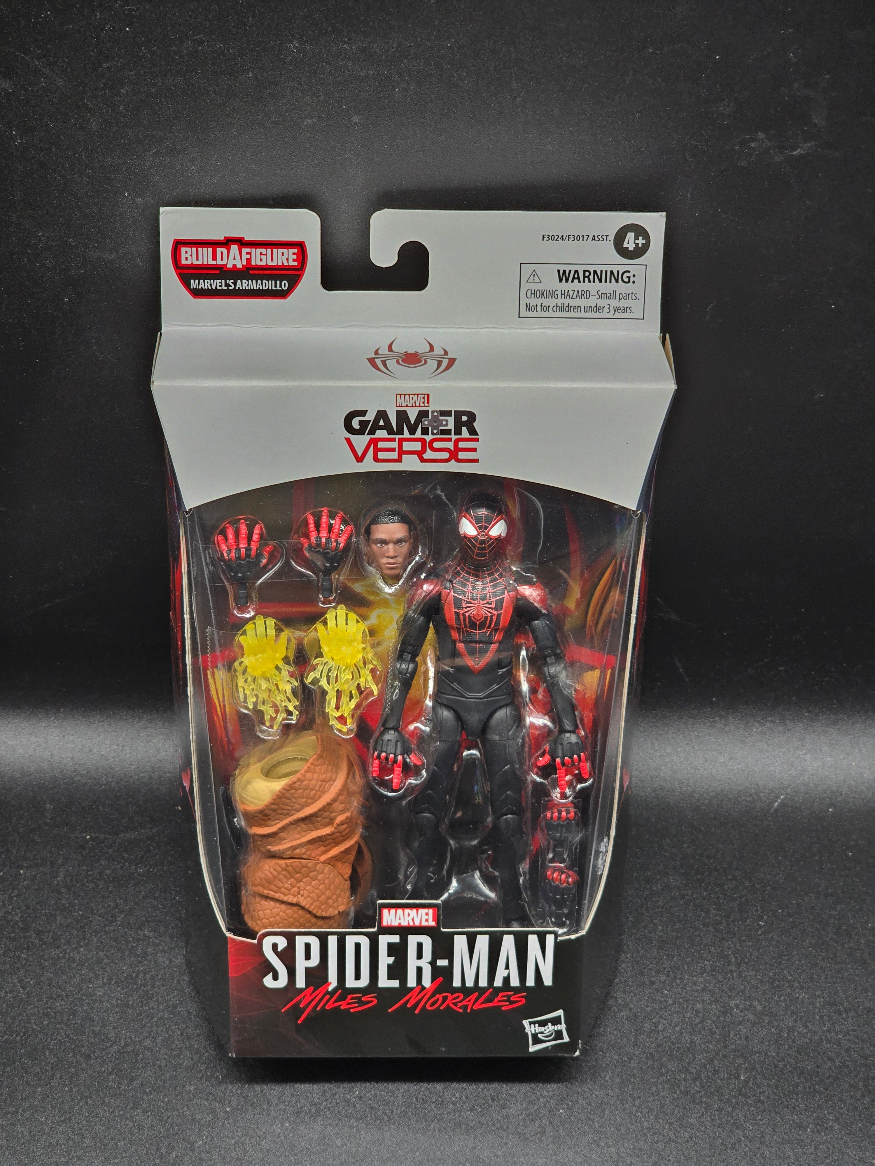 Miles Morales Gamer Verse Marvel Legends 2021 Spider-Man BAF Armadillo