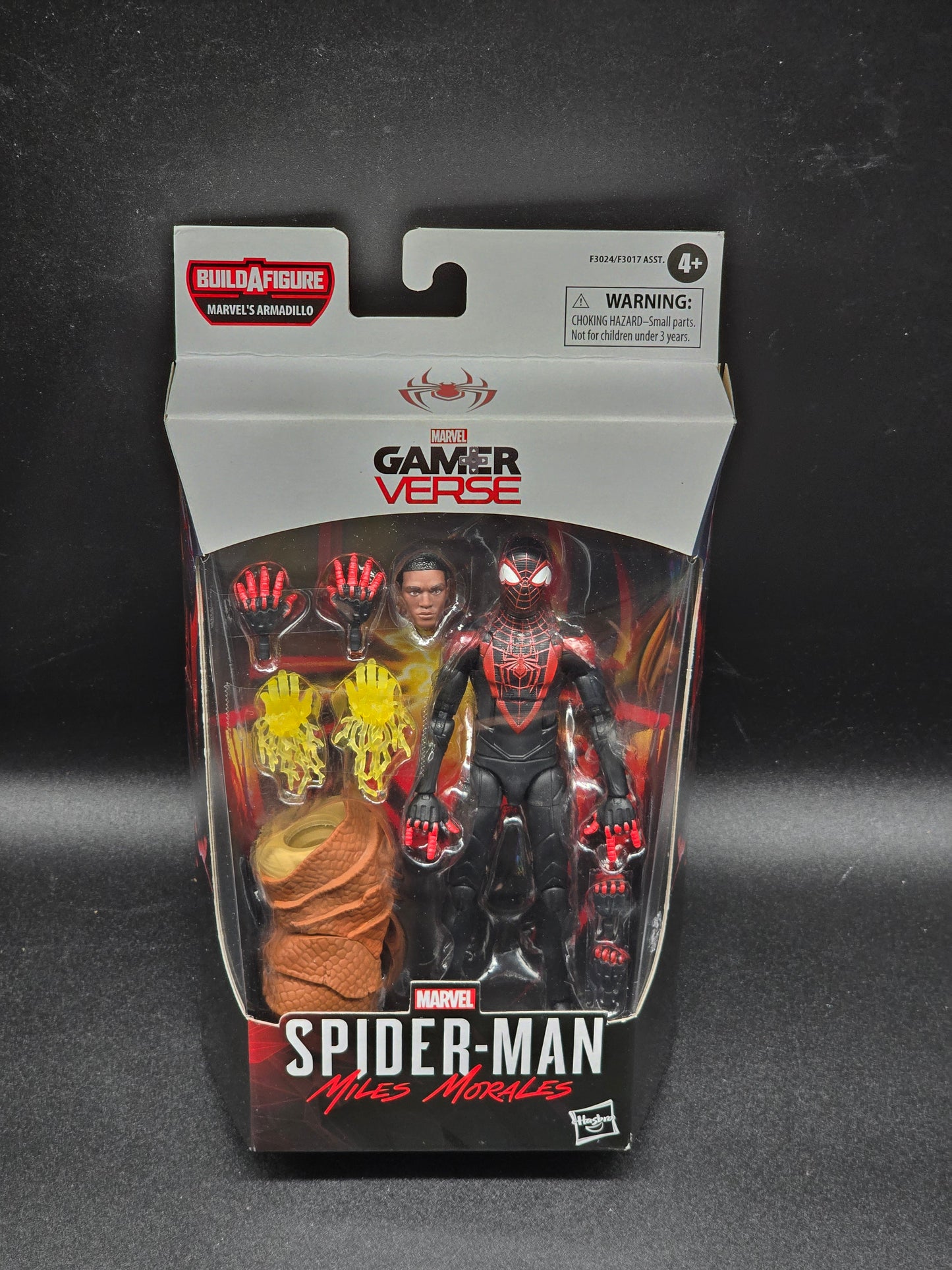 Miles Morales Gamer Verse Marvel Legends 2021 Spider-Man BAF Armadillo