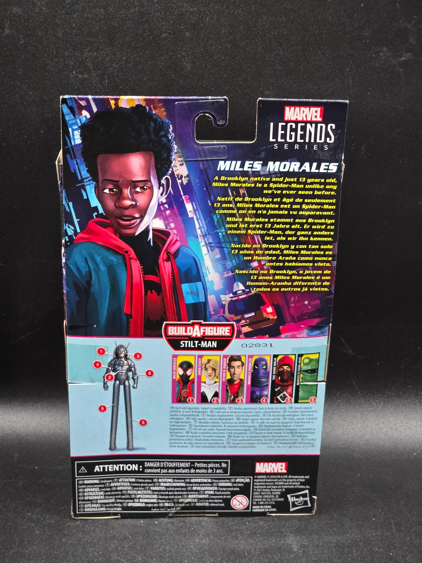 Miles Morales Marvel Legends 2021 Spider-Man Into the Spider-Verse BAF Stilt-Man