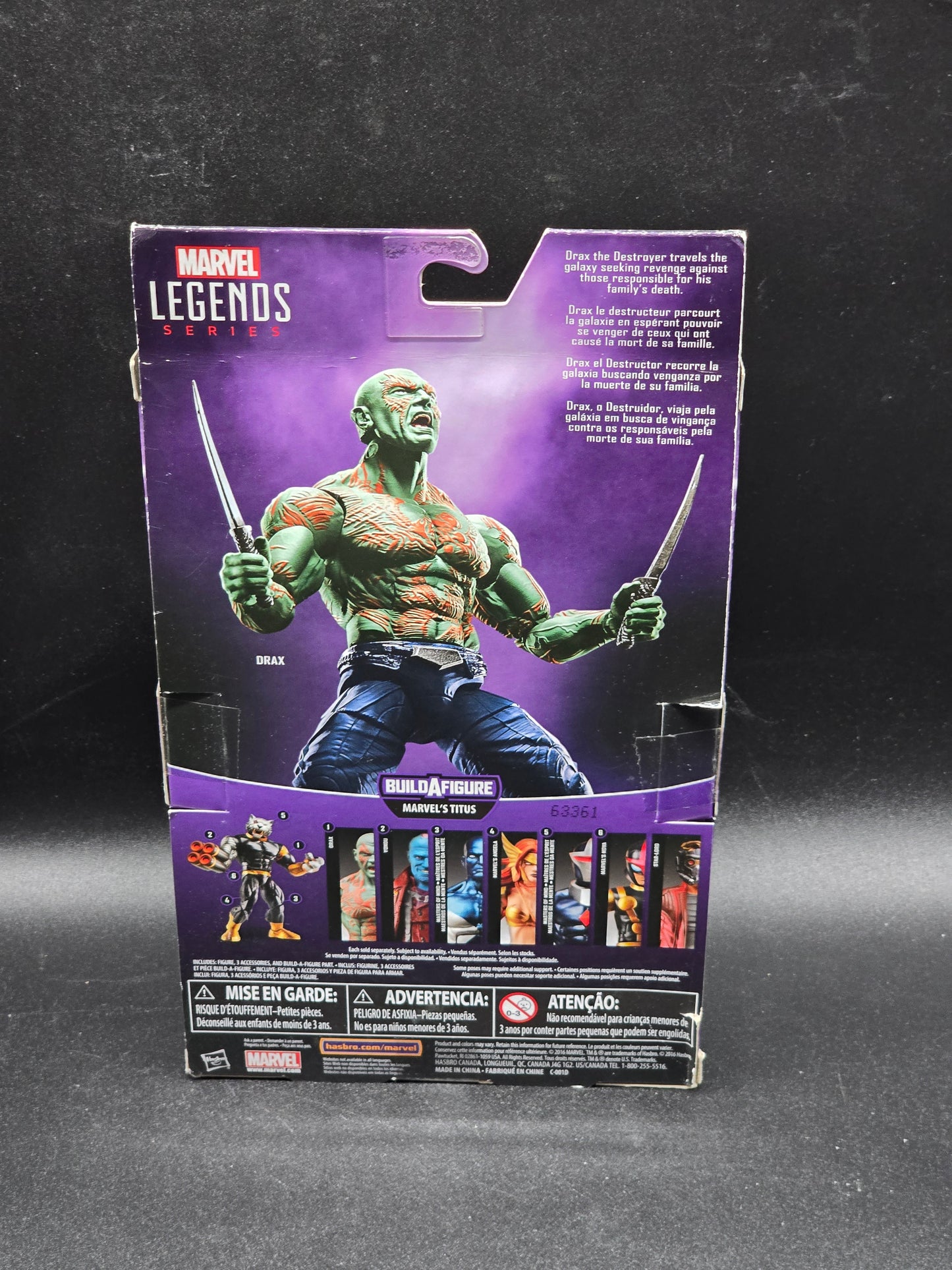 Drax Marvel Legends 2016 GOTG BAF Titus