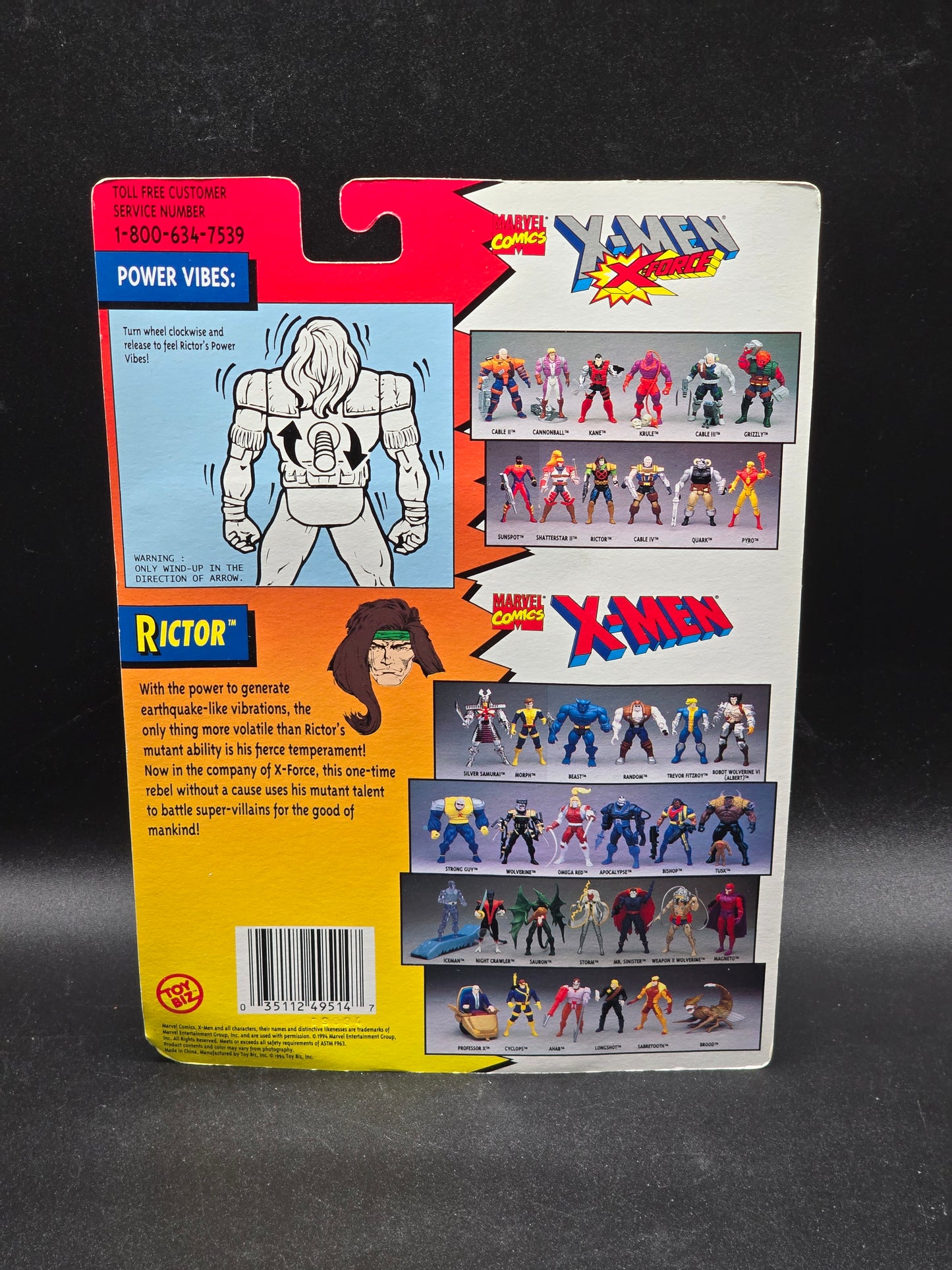 Rictor X-Men/X-Force Toybiz 1994