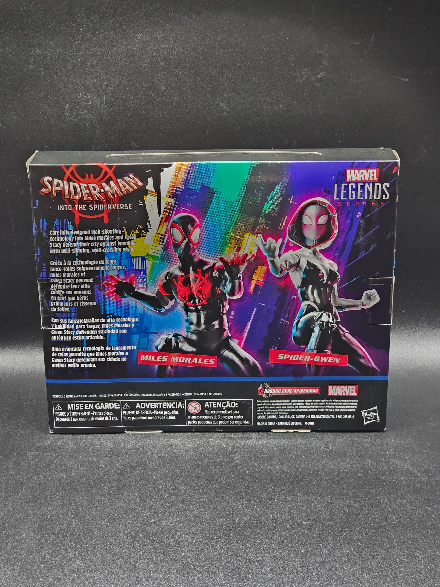 Miles Morales and Spider-Gwen Marvel Legends 2017 Spider-Man Into the Spider-Verse