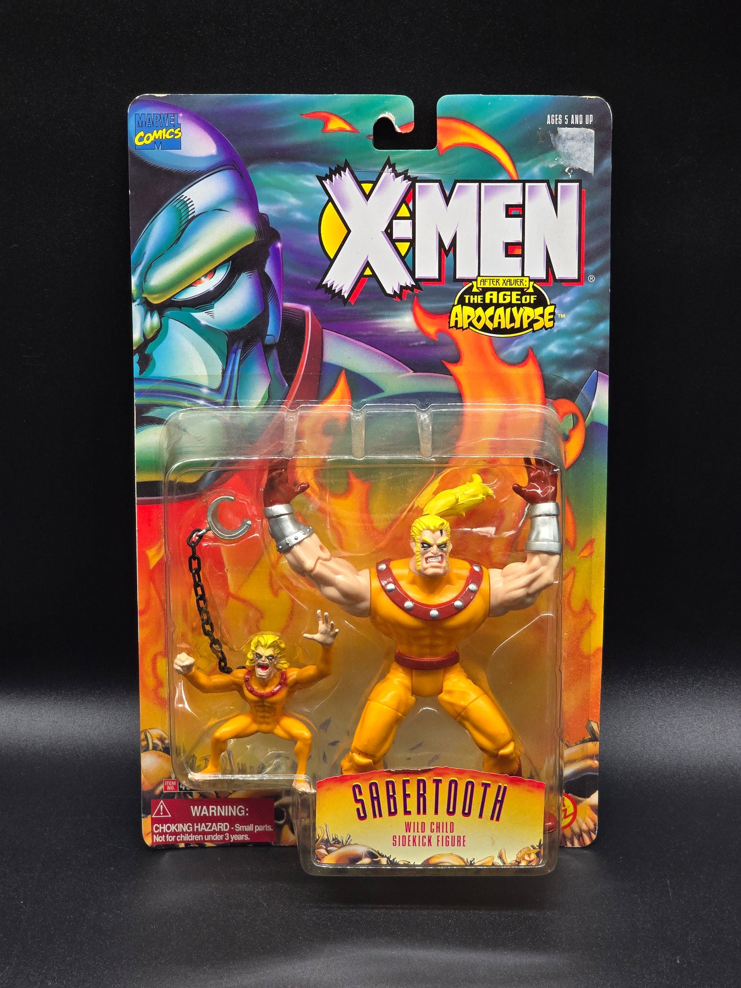 Sabretooth with Wild Child X-Men Age of Apocalypse Toybiz 1995 (misspelling)