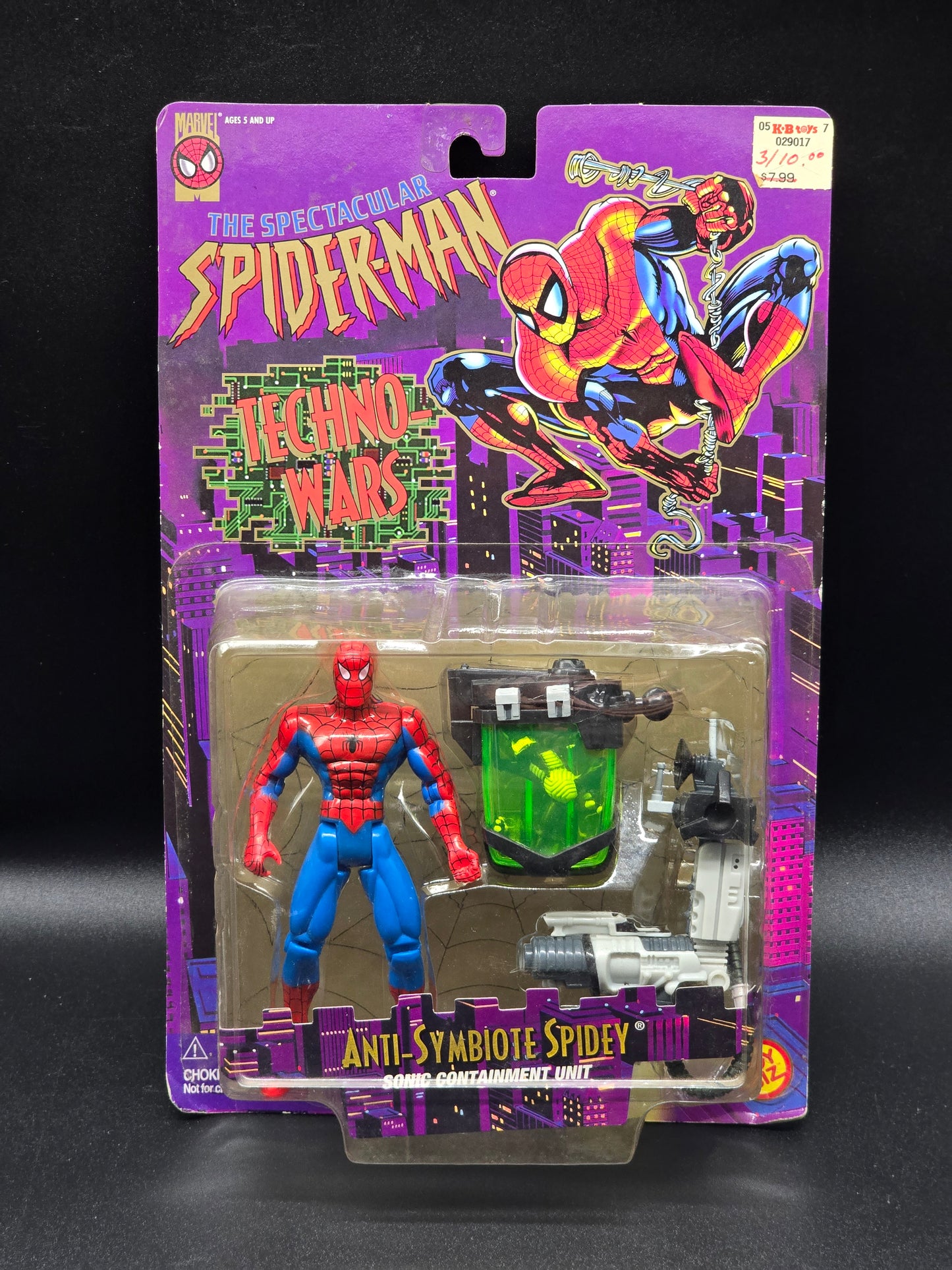 Anti-Symbiote Spidey Spectacular Spider-Man Techno-Wars Toybiz 1996