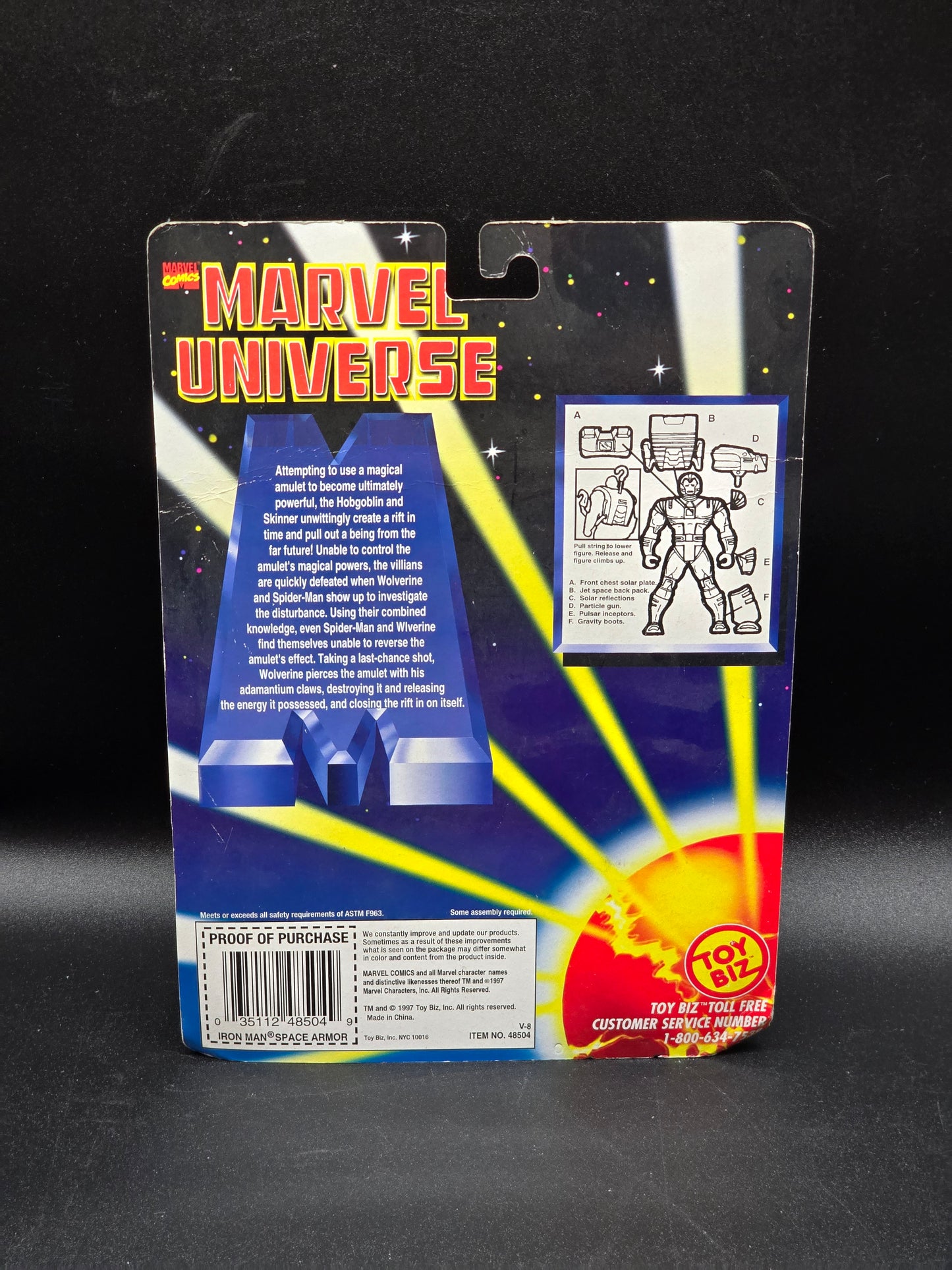 Iron Man Space Armor Marvel Universe Toybiz 1997