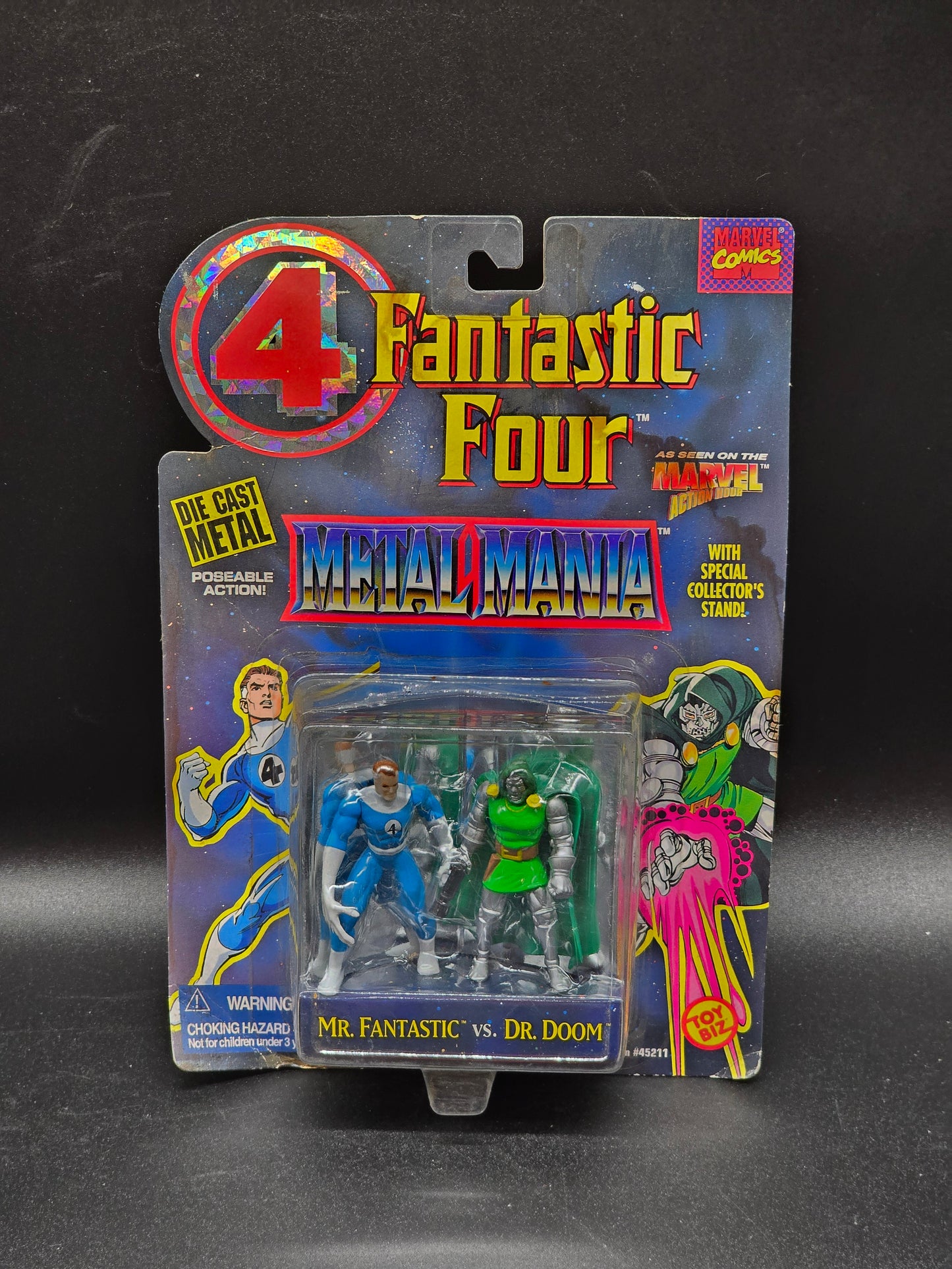 Mr. Fantastic vs Dr. Doom Metal Mania Fantastic Four 1995 Toybiz