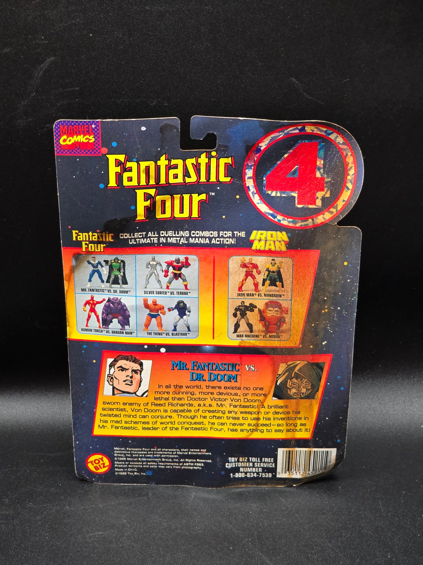 Mr. Fantastic vs Dr. Doom Metal Mania Fantastic Four 1995 Toybiz