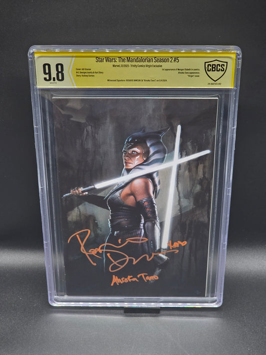 MANDALORIAN #5 NYCC VIRGIN DRESS SIGNED BY ROSARIO DAWSON  CBCS 9.8