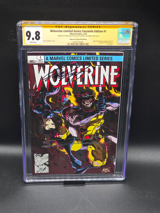 Wolverine Limited Series: Facsimile Edition #1 CGC SS 9.8 signed Miller and Claremont