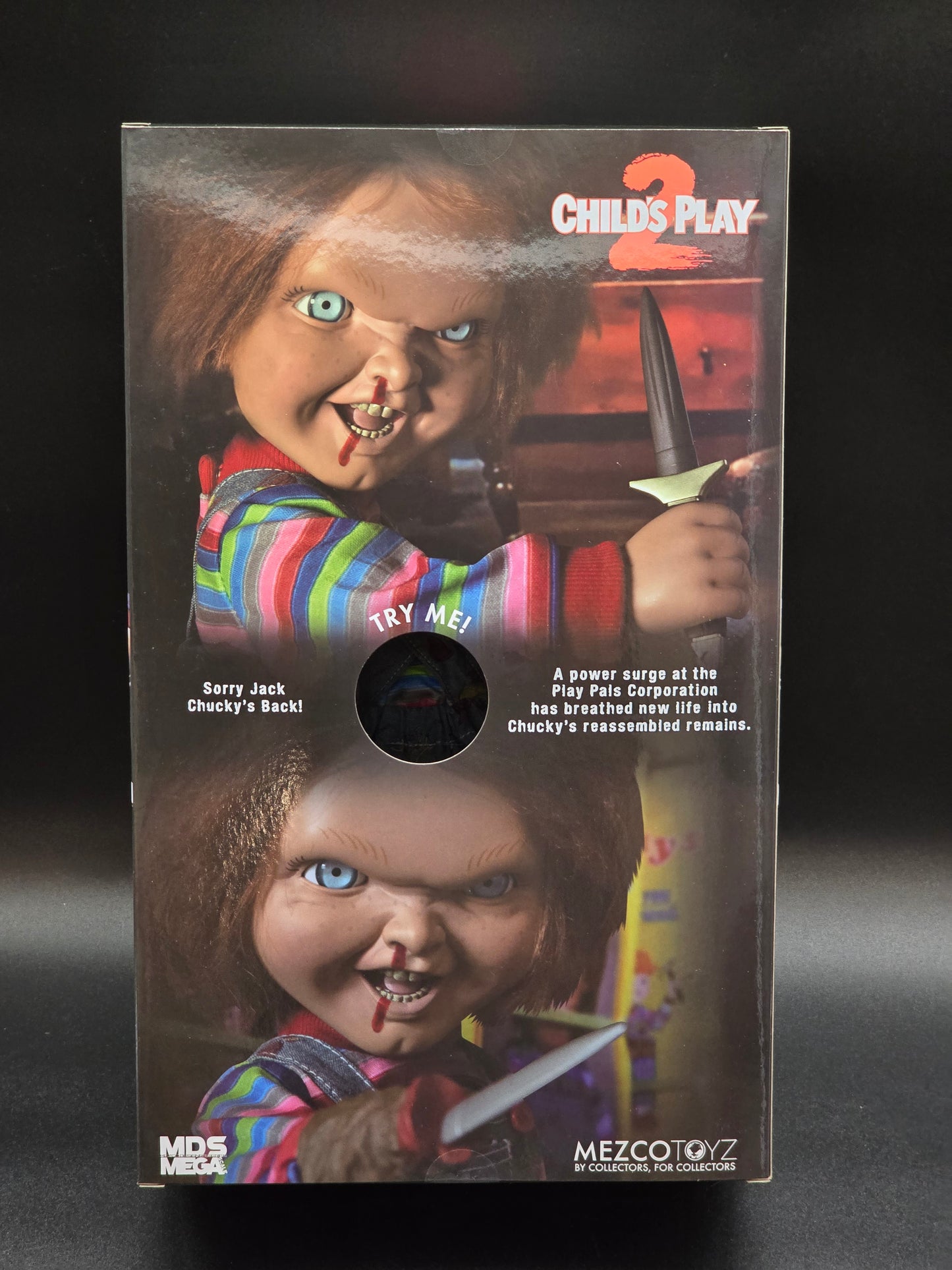 Menacing Chucky Child's Play 2, 15" Mega Scale Talking Doll M.D.S. Figures