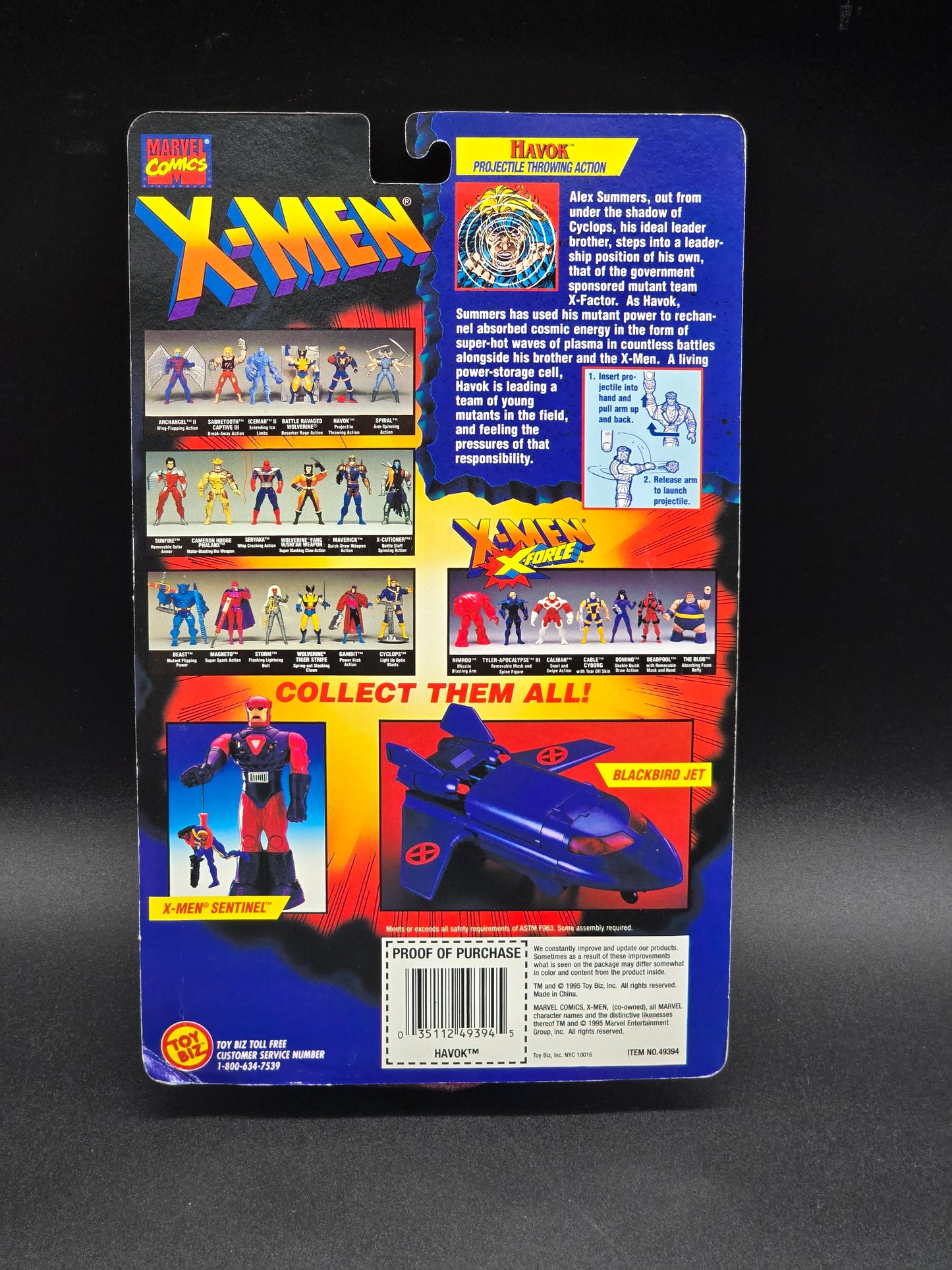 Havok X-Men Toybiz 1995