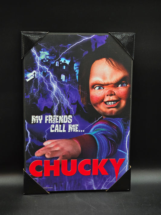 Chucky - My Friends Call Me Wood Picture Wall Art