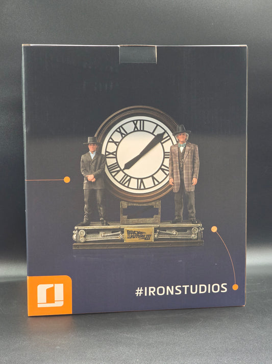 Back to the Future Part III Marty and Doc at the Clock 1/10 scale BDS Art Deluxe Iron Studios Statue Limited Edition