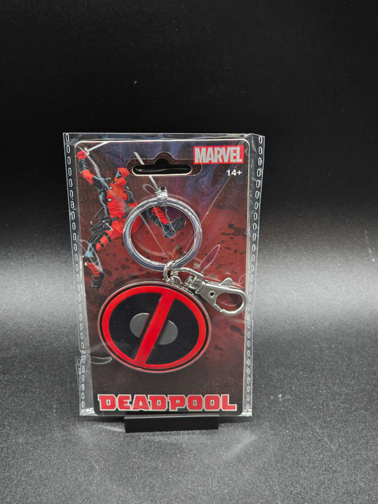 Deadpool Logo Colored Pewter Key Ring