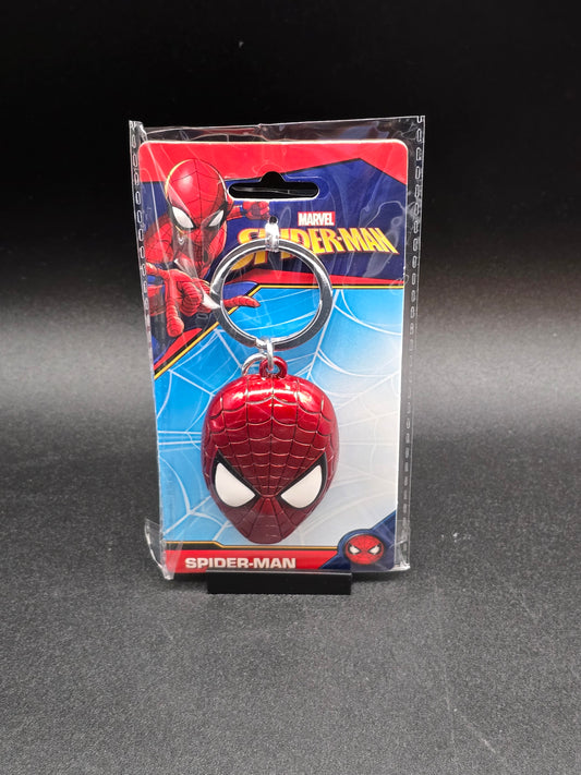 Spider-Man Head Colored Pewter Key Ring