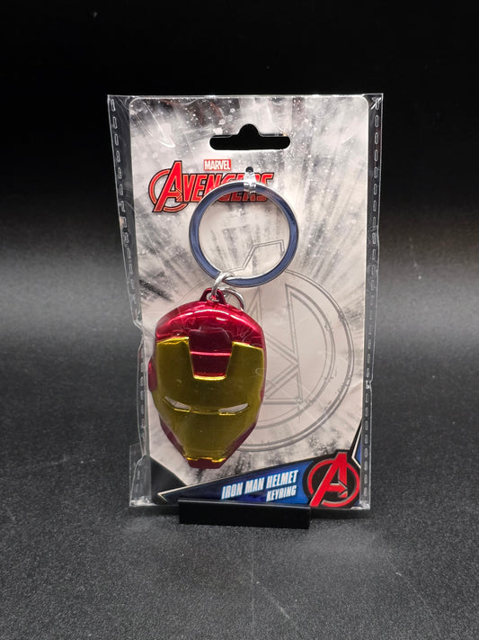 Iron Man Helmet Colored Pewter Key Ring