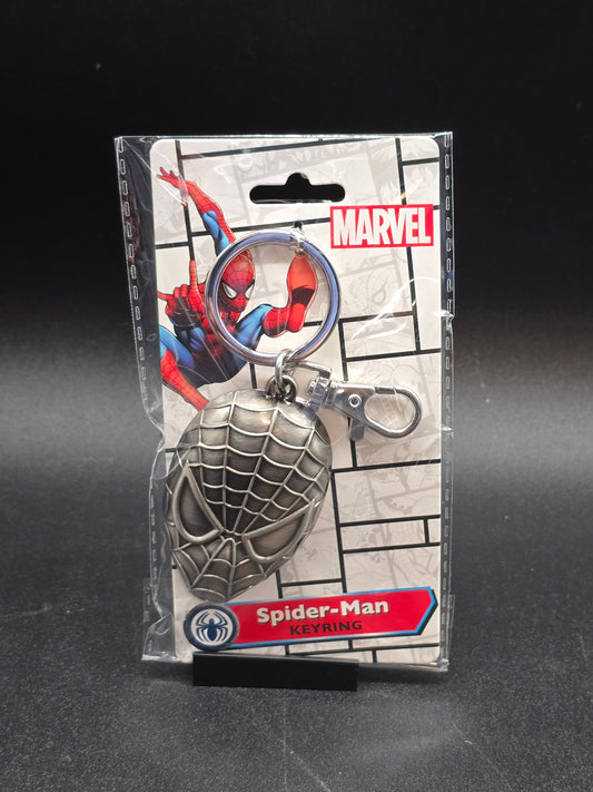 Spider-Man Head Pewter Key Ring