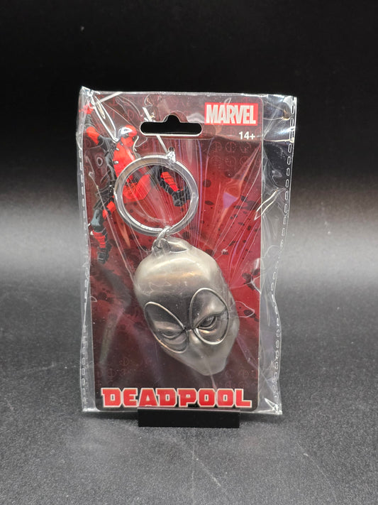 Deadpool Head Pewter Key Ring