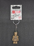 Groot Lego minifigure keychain