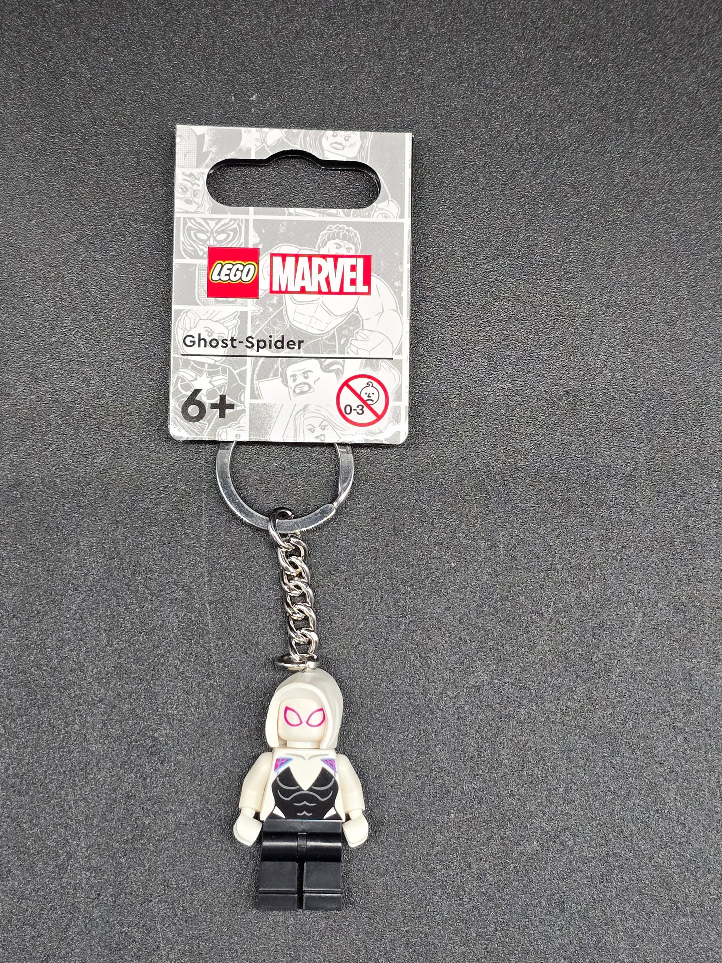 Ghost-Spider Lego minifigure keychain