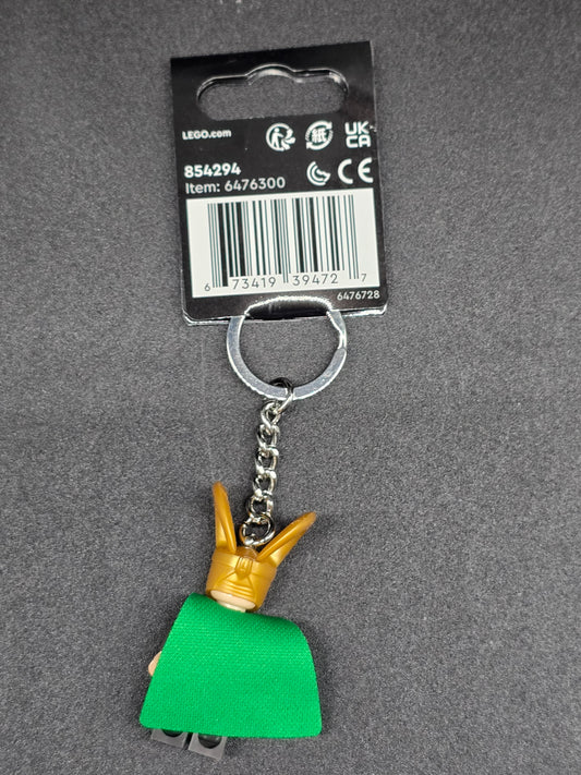 Loki Lego minifigure keychain