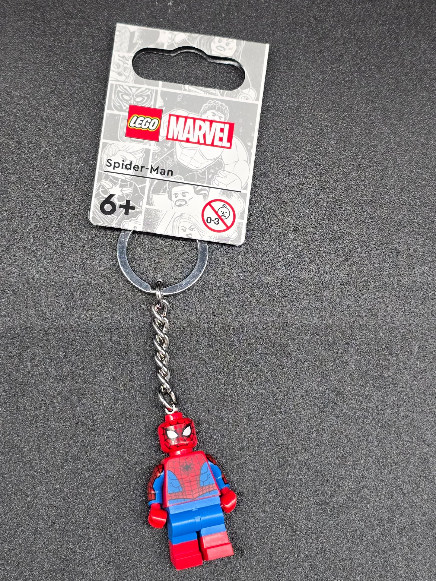 Spider-Man Lego minifigure keychain