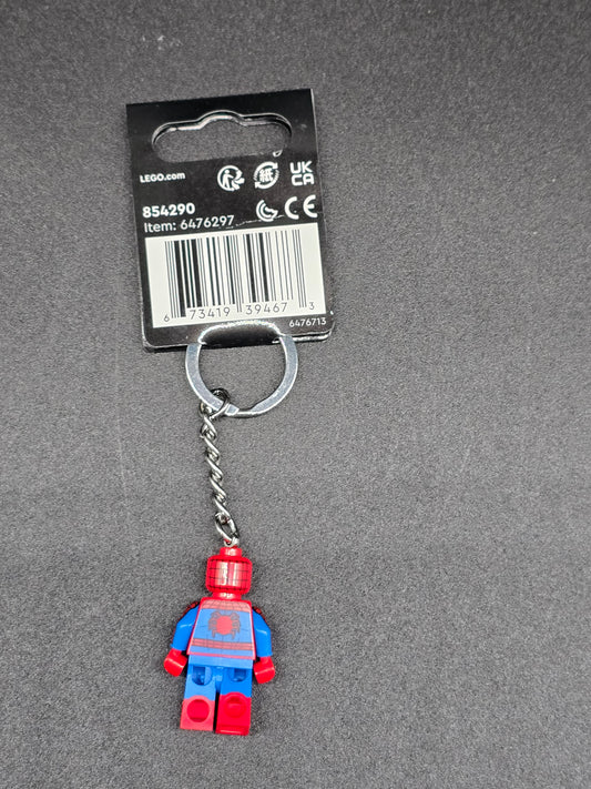 Spider-Man Lego minifigure keychain