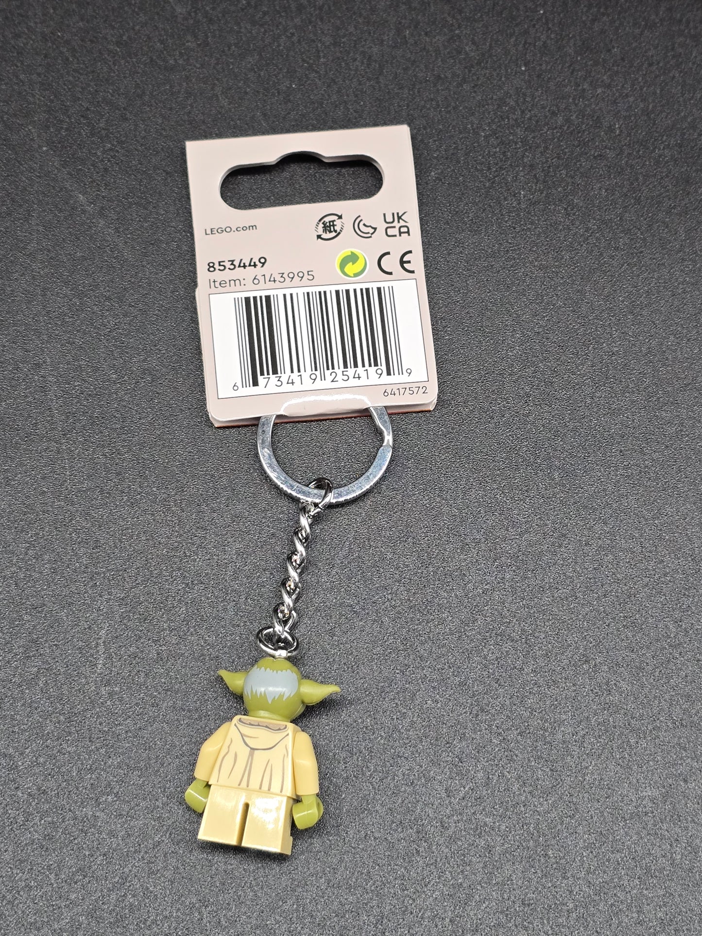 Yoda Lego minifigure keychain