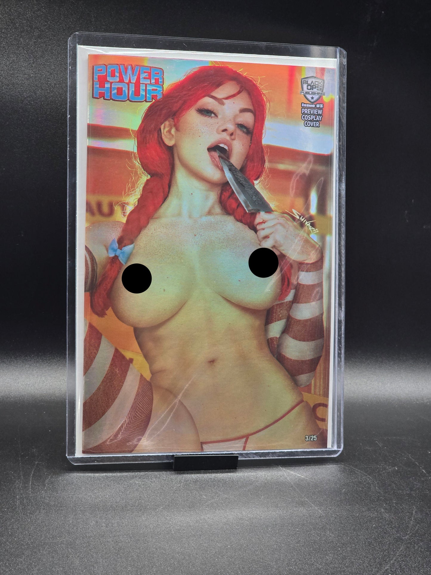 Power Hour #3 Preview Shikarii "Chuck" Naughty Up-Close Cosplay Cover (Holofoil)