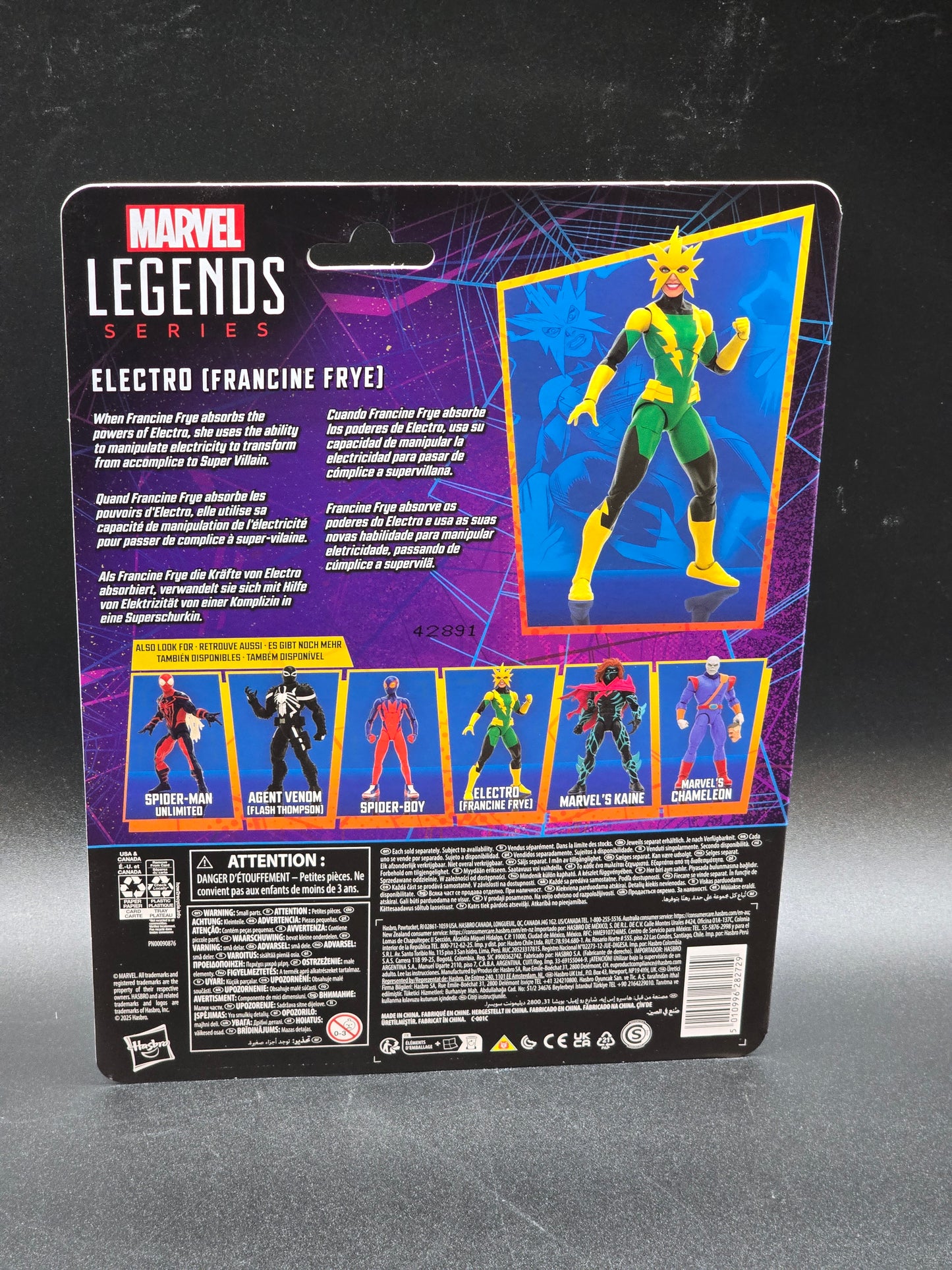 Electro (Francine Frye) Marvel Legends 2025 Spider-Man Retro card