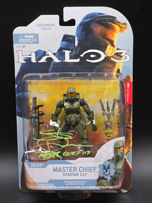 Spartan-117 Master Chief Halo 3 equipment edition Signed Steve Downes