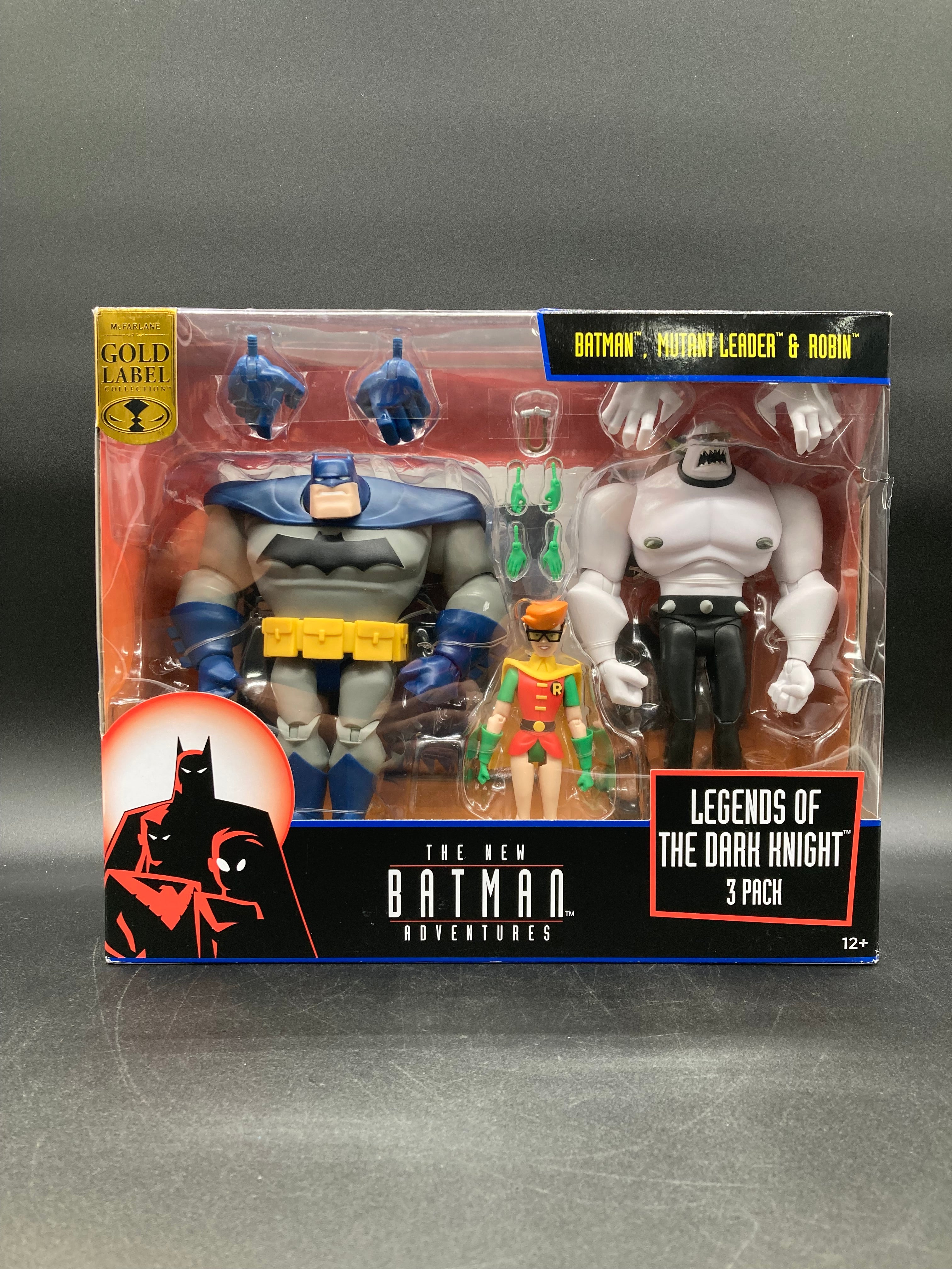 Batman, Mutant Leader & Robin McFarlane New Batman Adventures Animated Series Legends Of The Dark Knight 3 Pack 2024