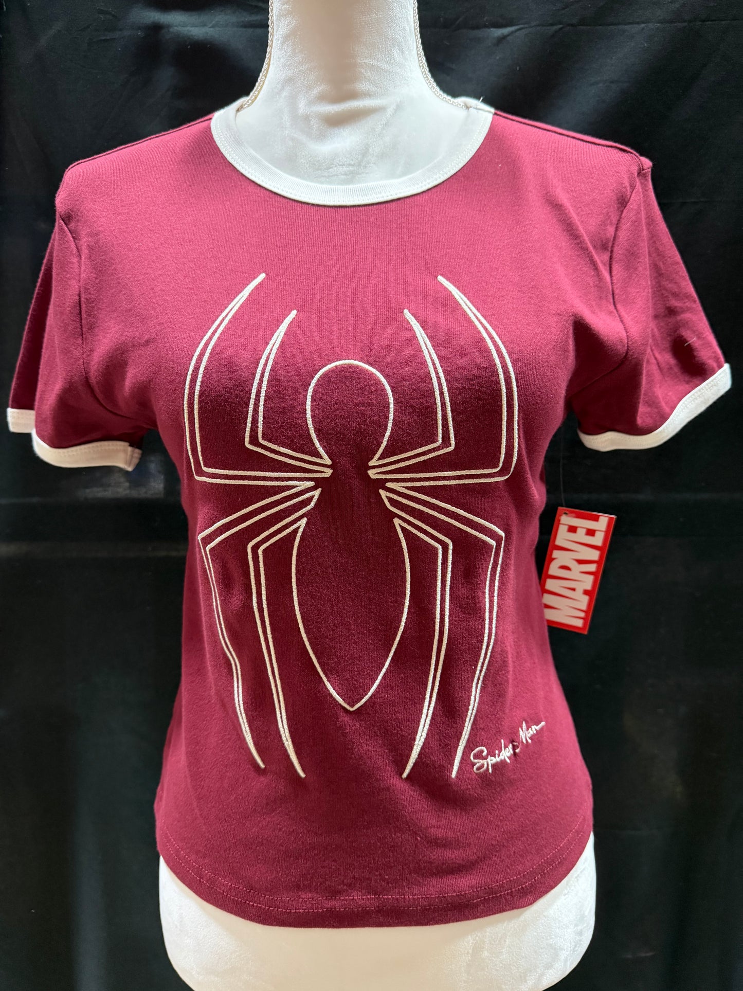 Women's Marvel Spider-Man Embroidered Logo T-Shirt