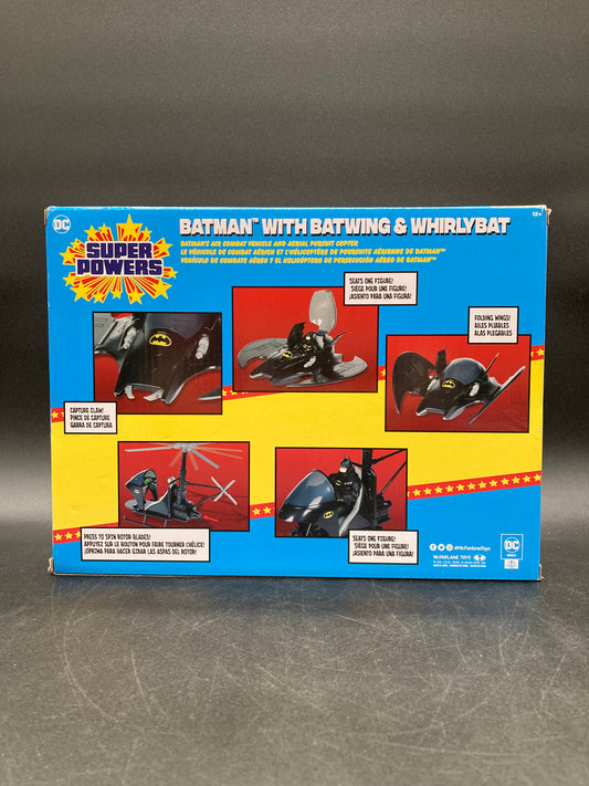 Batman ‘89 with Batwing & WhirlyBat Vehicles McFarlane DC Super Powers Gold Label Figure Set 2024