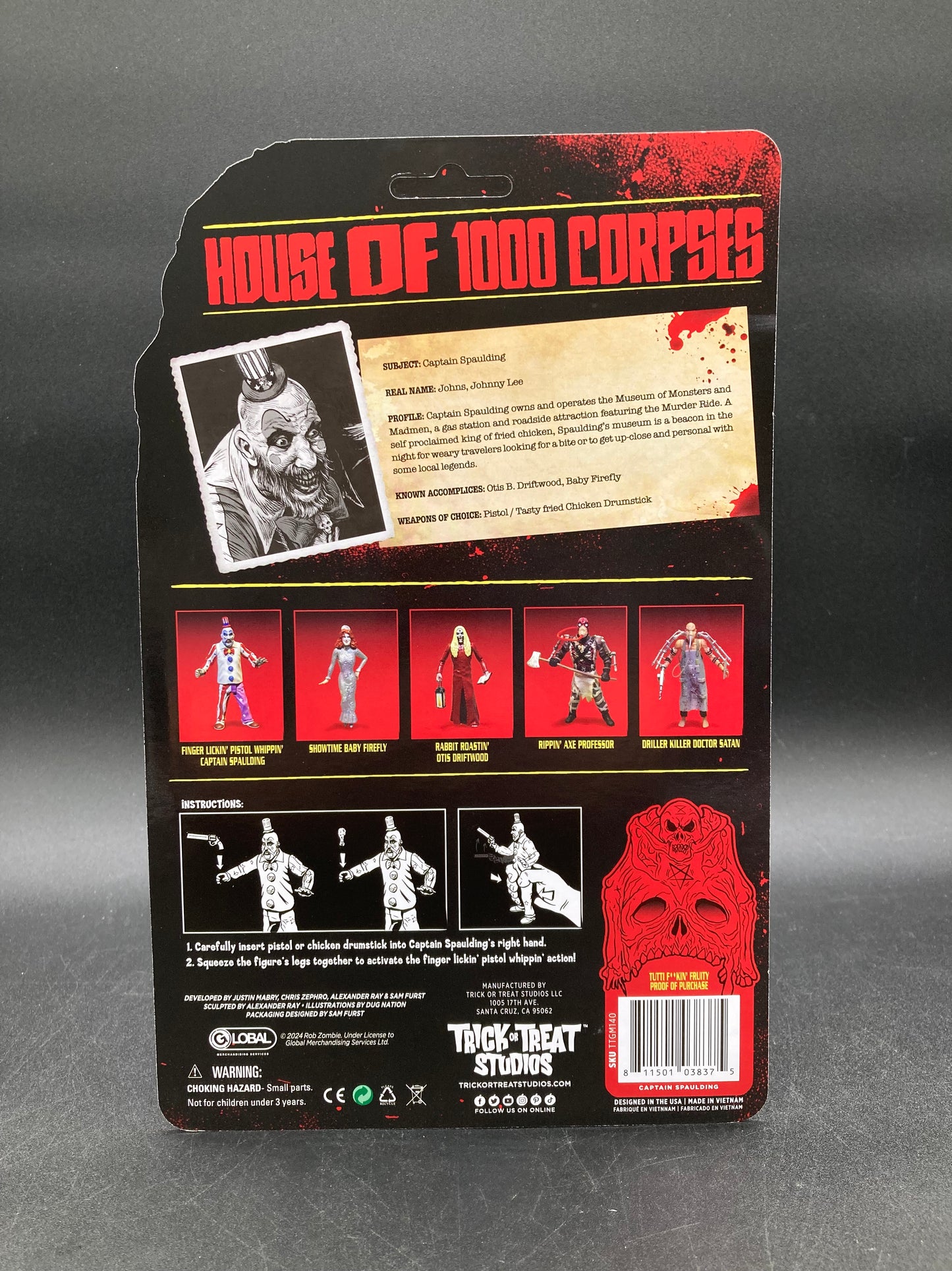 House Of 1000 Corpses Trick or Treat Studios Figures + Collector Case Set
