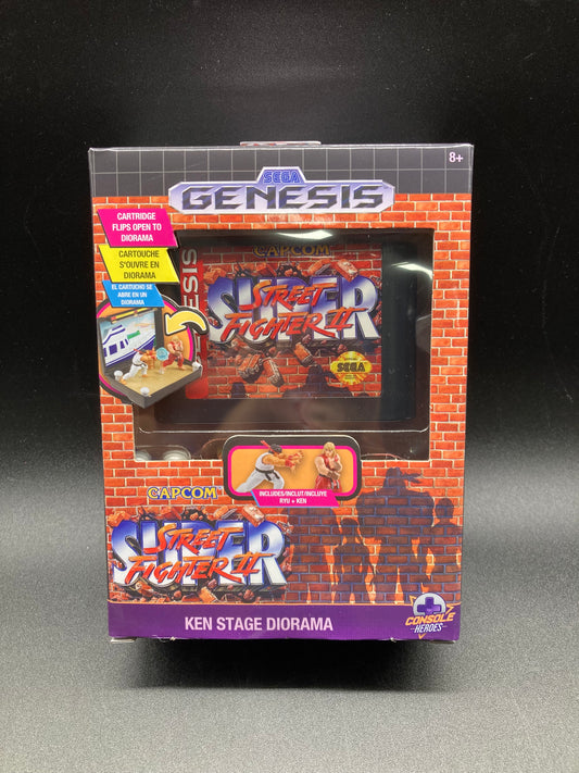 Super Street Fighter 2 Console Heroes Sega Genesis Series One Ken Stage Diorama