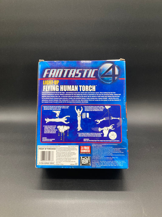 Human Torch Toybiz Light Up Flying Human Torch 2005 Figure
