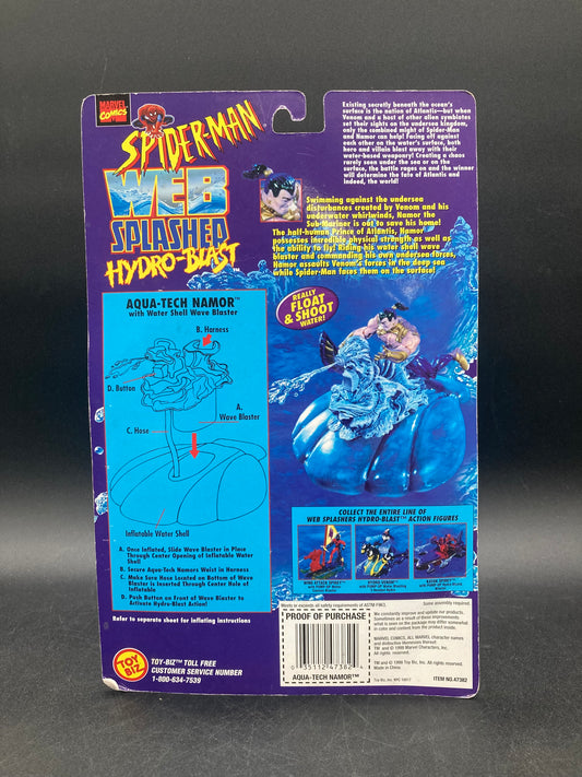 Namor Toybiz Spider-Man Animated Series Web Splasher Hydro-Blast Figure 1998