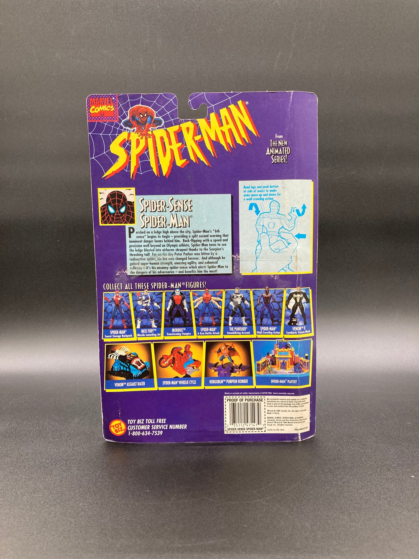 Spider Sense Spider-Man Toybiz 1995 Spider-Man Figure