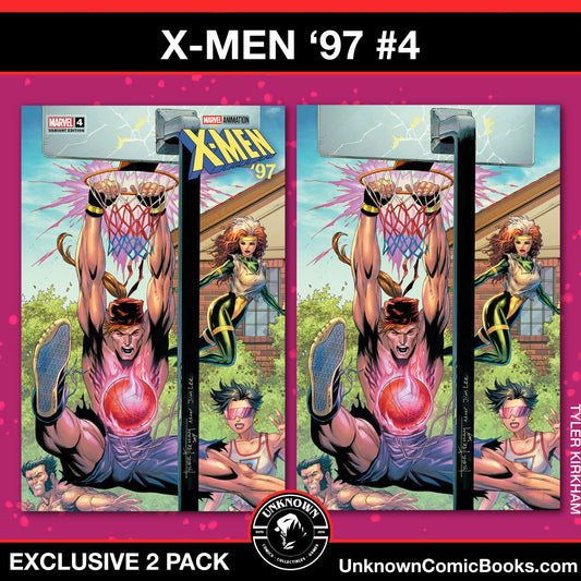 [2 Pack] X-Men '97 #4 Unknown Comics Tyler Kirkham Exclusive Var (06/26/2024)