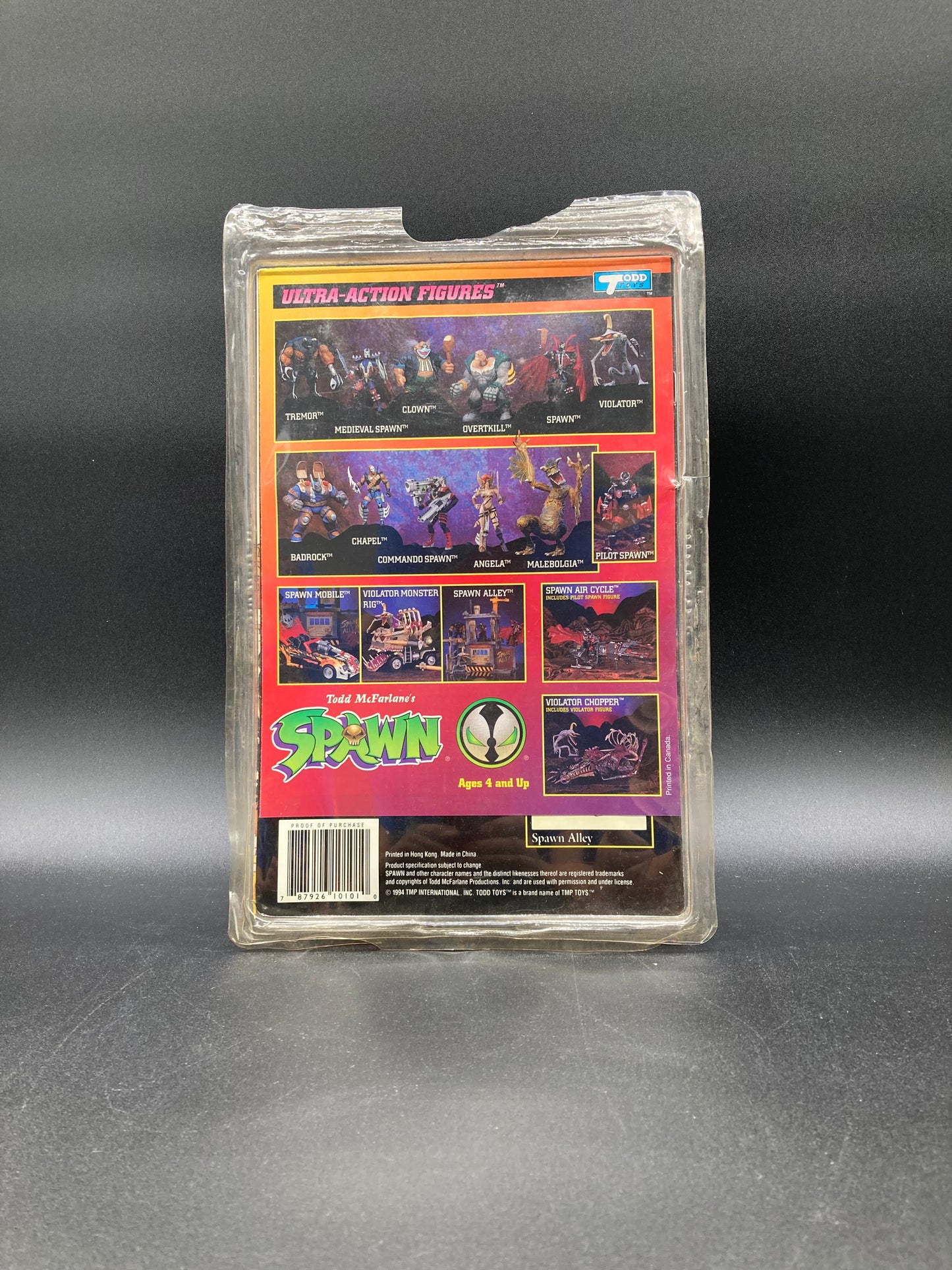 Spawn (Unmasked Variant) Figure McFarlane Toys 1994 (Damaged Card)