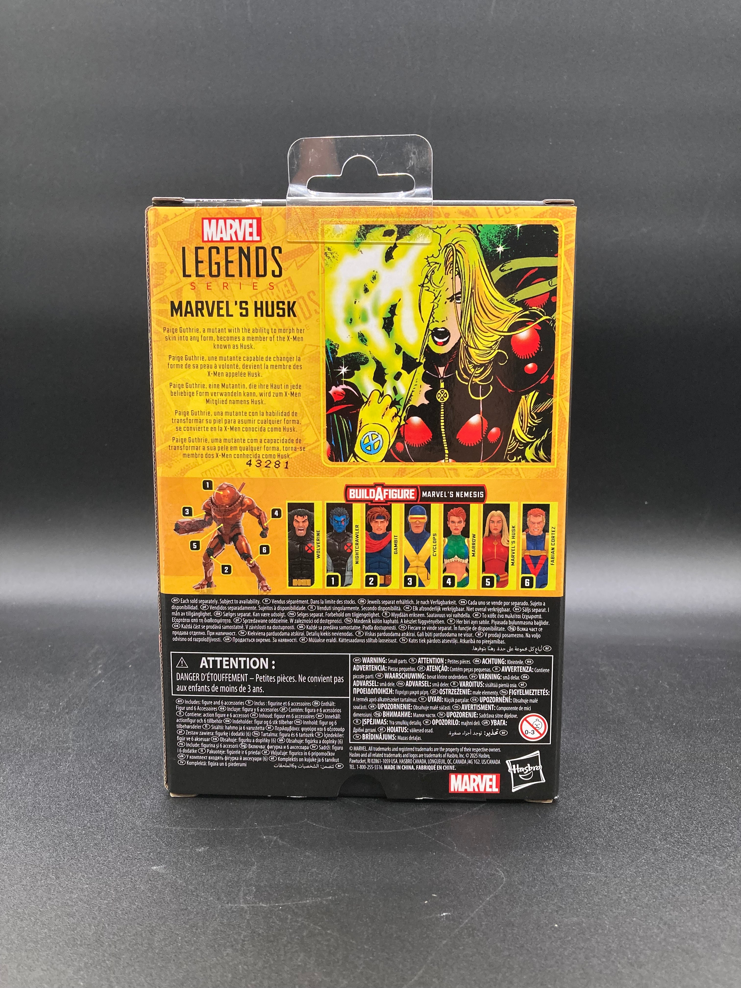 Husk Marvel Legends Generation X Action Figure Nemesis BAF Hasbro