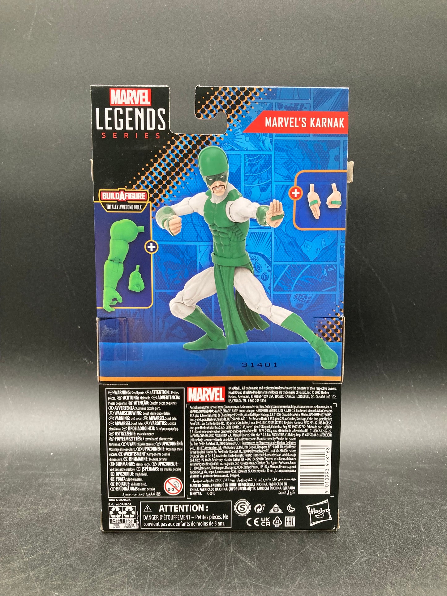 Karnak Hasbro Marvel Legends Figure Totally Awesome Hulk BAF 2022