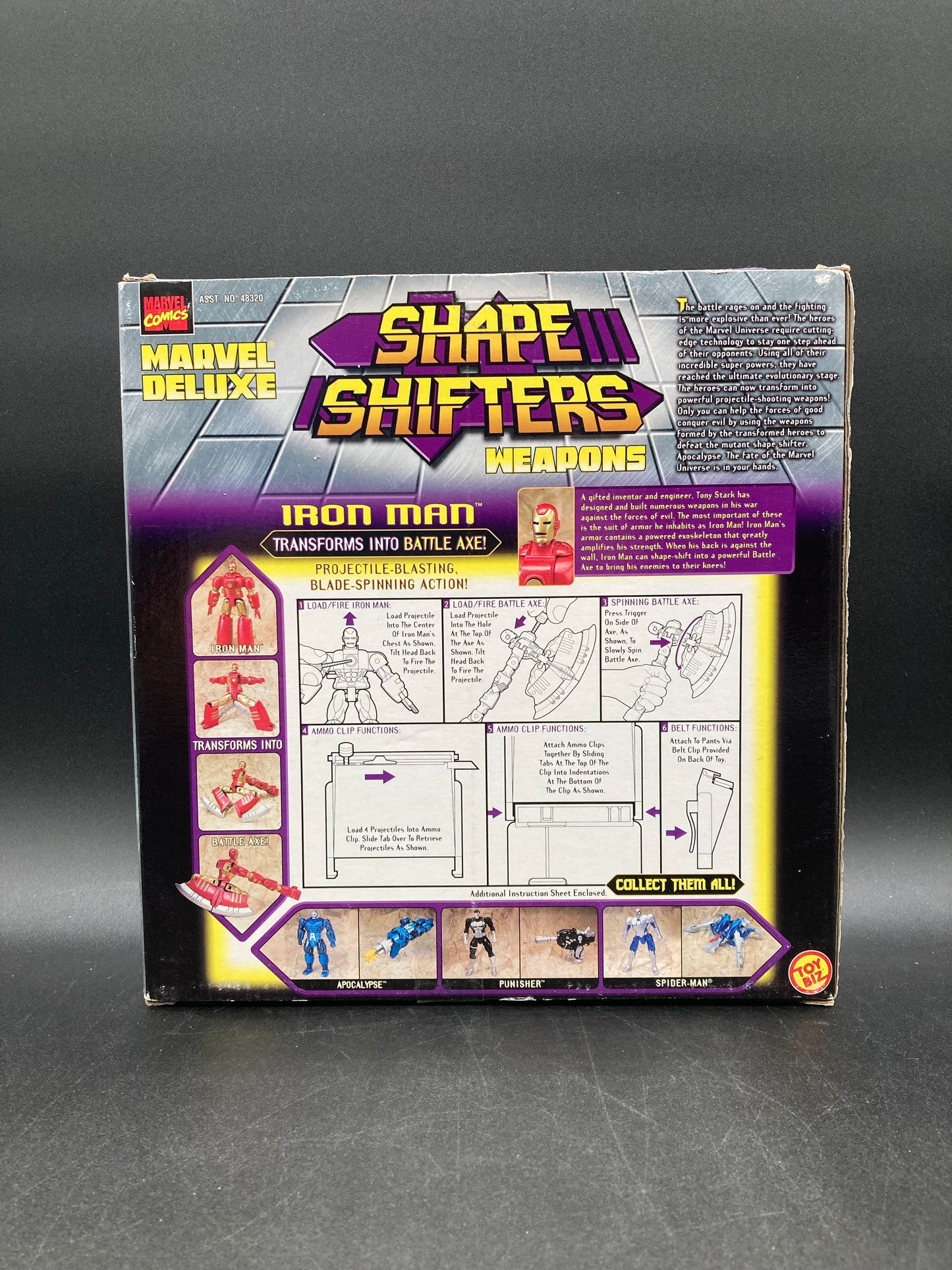 Iron Man Toybiz Marvel Shape Shifters Weapons Figure 1999