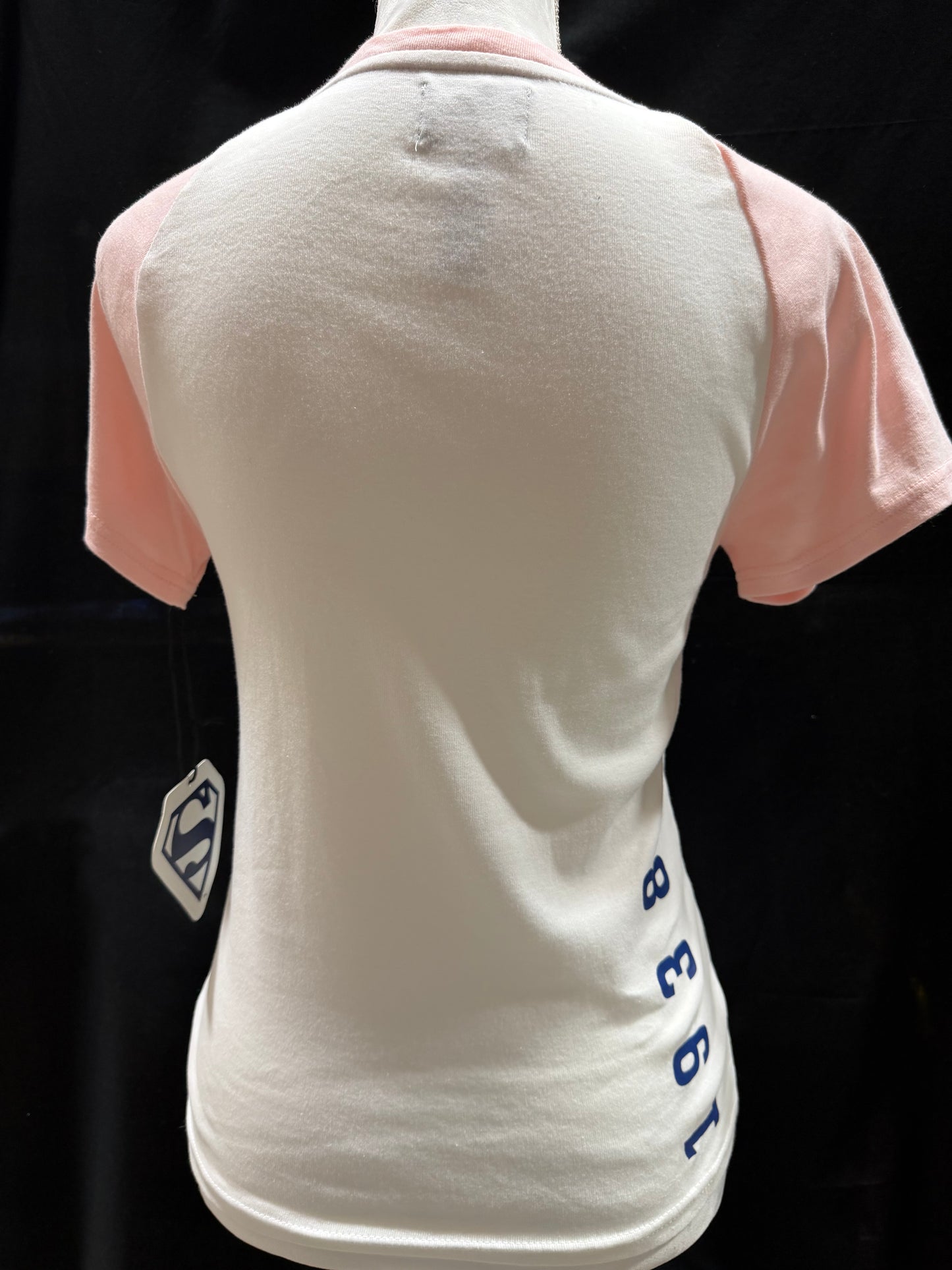 Pink Sleeved Retro Style Superman Top