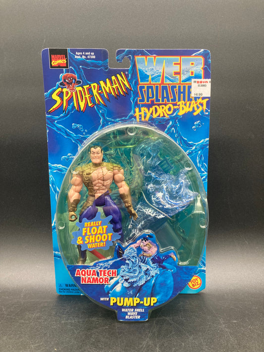 Namor Toybiz Spider-Man Animated Series Web Splasher Hydro-Blast Figure 1998