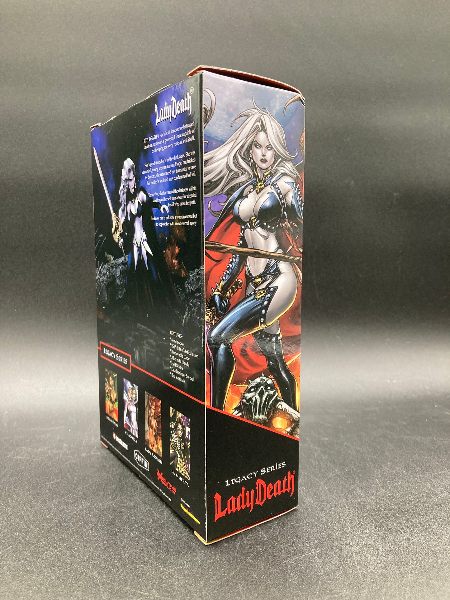 Lady Death Executive Replicas Legacy Series Coffin Comics Figure 2024 Exclusive Glow-In-The-Dark Figure Limited Edition 1/500