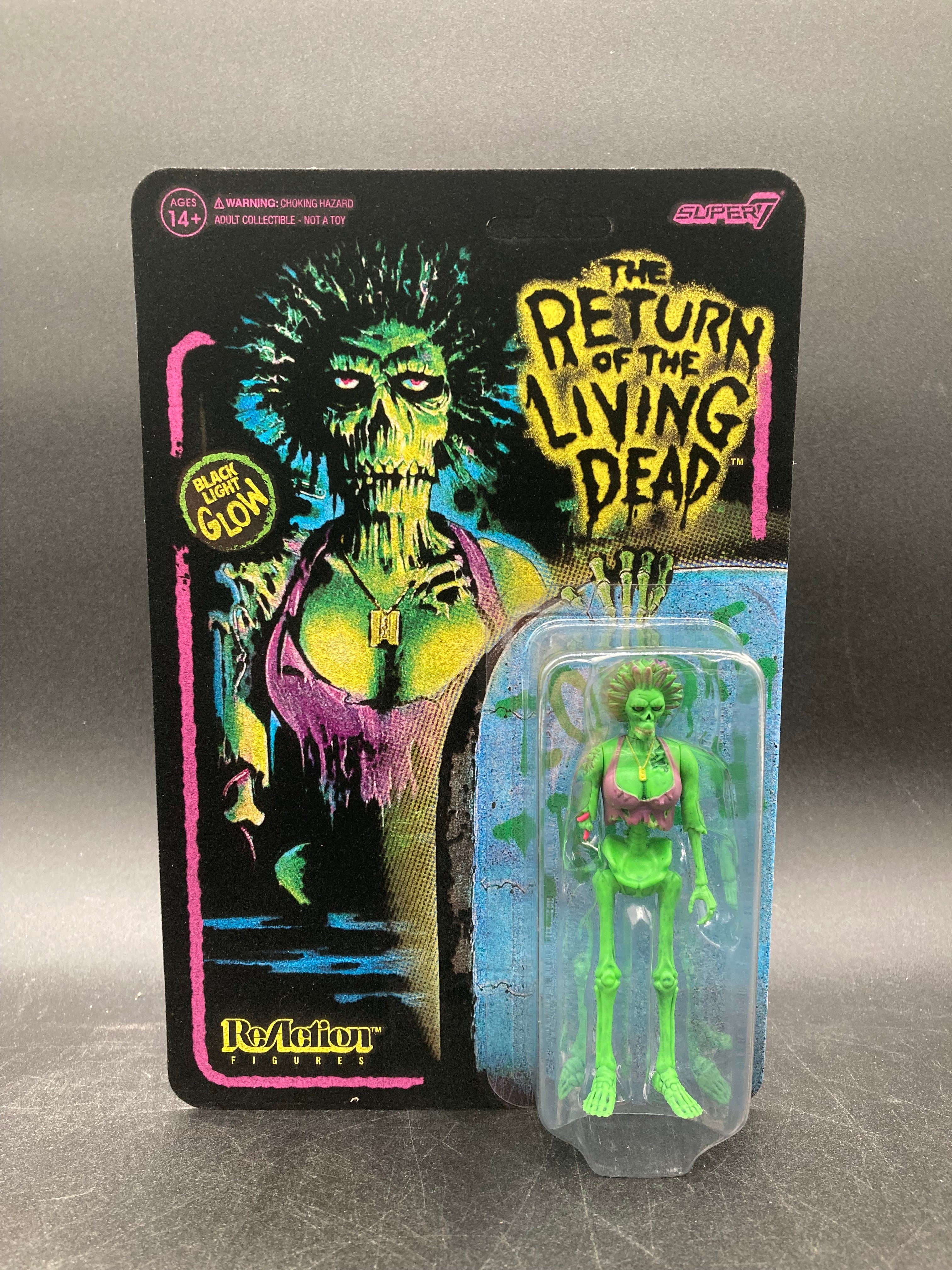 Zombie Trash Super 7 Return Of The Living Dead Glow-In-The-Dark ReAction Figure 2023