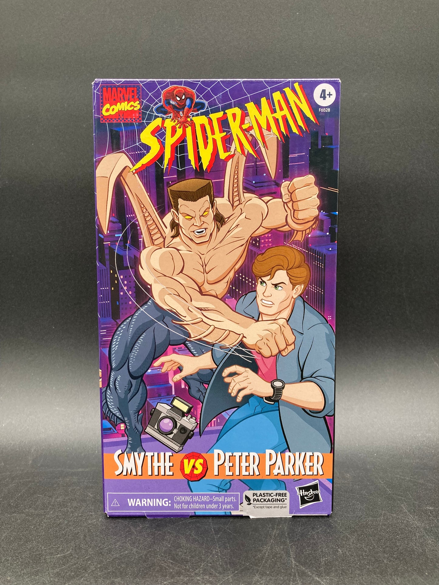 Smythe & Peter Parker Hasbro Marvel Legends VHS Spider-Man Animated Series Retro Figure Set 2023