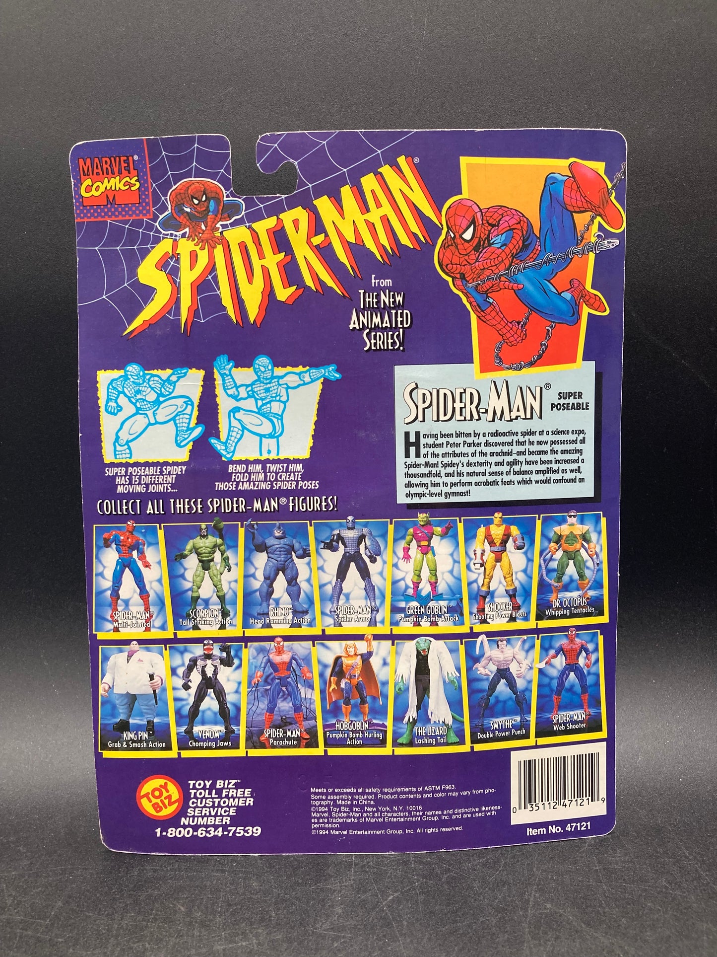 Spider-Man Toybiz Spider-Man Animated Series Figure 1994